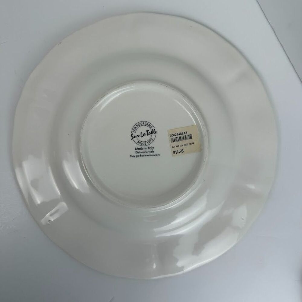 Two Sur La Table Frutta Dinner Plates, Made in Italy, Still w Original Tag - Picture 6 of 8